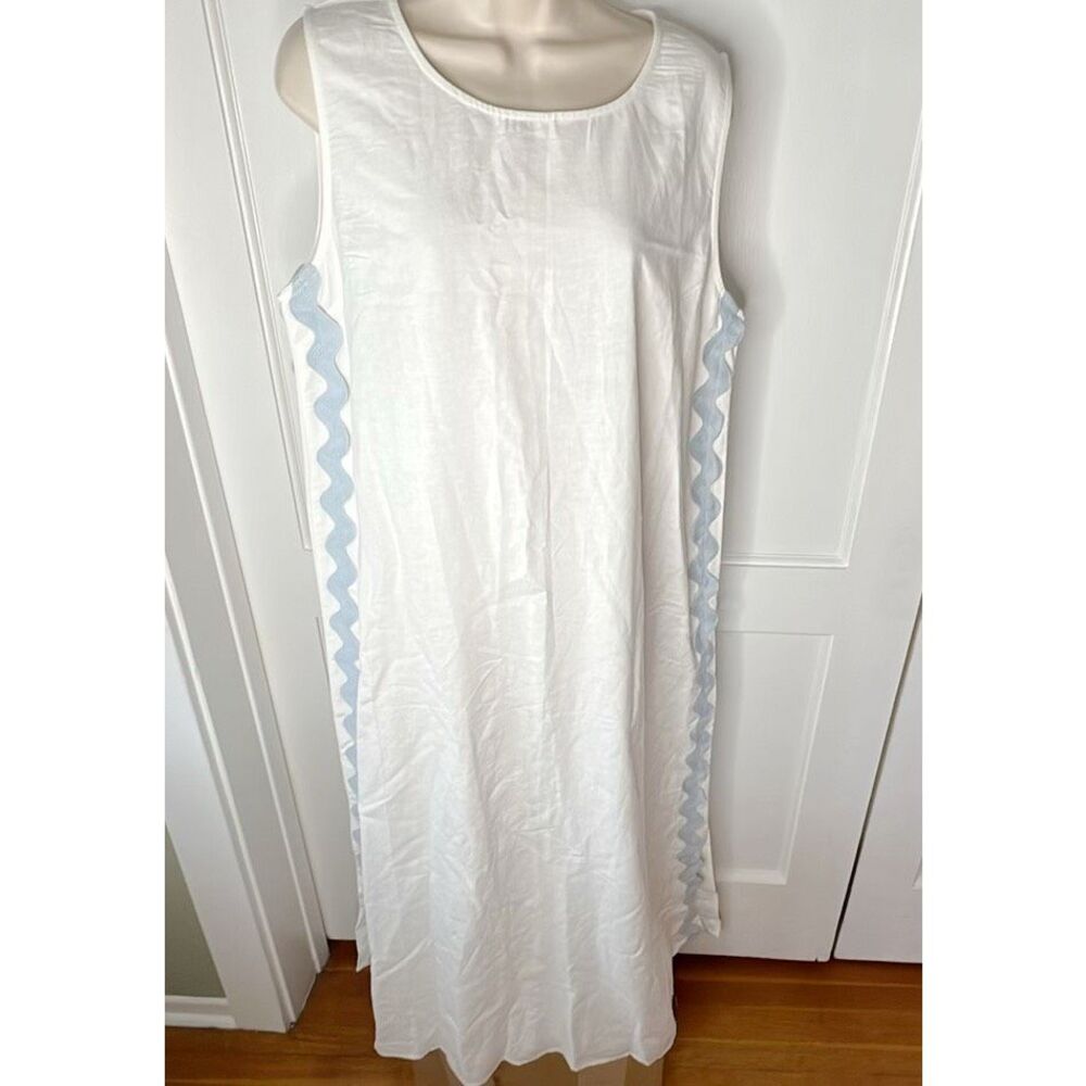 Petal & Pup Lennie Midi Dress Cream Blue Size XL